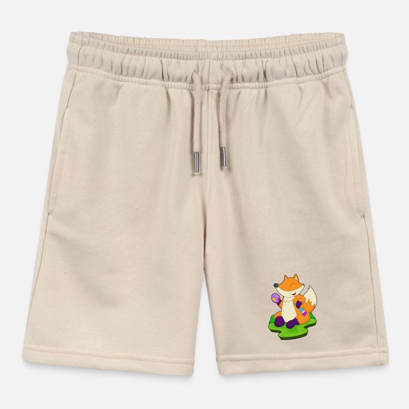 Fox Easter Easter Egg Kids Organic Sweat Shorts by Stanley/Stella