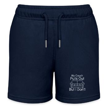 My sofa takes off but I don't get any funnier - Kids Organic Sweat Shorts by Stanley/Stella - navy - Front