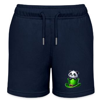 Saint-Patrick Panda Cylindre Trèfle - Short de jogging enfant bio Stanley/Stella - bleu marine - Devant