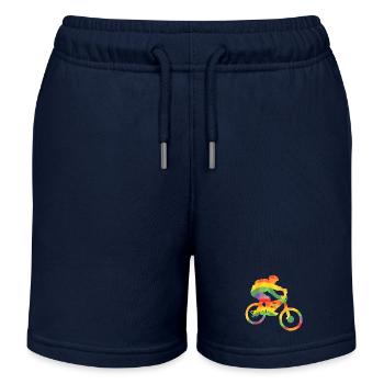 Farbiger Biker / Bunter Mountainbiker - Kinder Organic Joggingshorts Mini Bolter von Stanley/Stella - Navy - Vorne