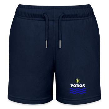 Poros Sun Waves Design - Short de jogging enfant bio Stanley/Stella - bleu marine - Devant