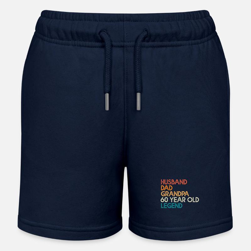 60 ans anniversaire cadeau mari papa papy - Short de jogging enfant bio Stanley/Stella - bleu marine