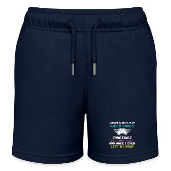 Videospiele - Kinder Organic Joggingshorts Mini Bolter von Stanley/Stella - Navy - Vorne