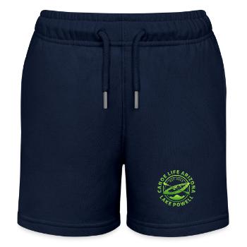 Canoe Life Arizona Design neongrün - Kinder Organic Joggingshorts Mini Bolter von Stanley/Stella - Navy - Vorne