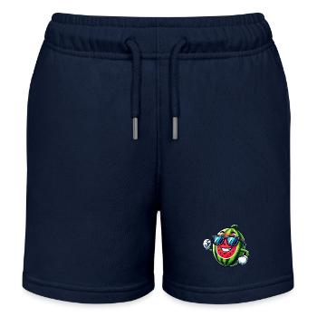 Cool Watermelon Summer Sunglasses Fruity - Kids Organic Sweat Shorts by Stanley/Stella - navy - Front
