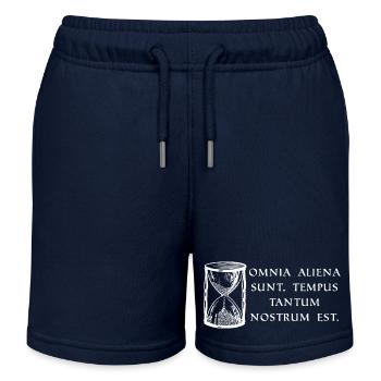 tout est la propriété de quelqu’un d’autre seulement le temps appartient blanc - Short de jogging enfant bio Stanley/Stella - bleu marine - Devant