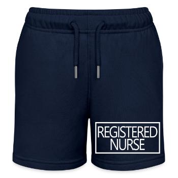 Infirmière autorisée Fière diplômée en soins infirmiers - Short de jogging enfant bio Stanley/Stella - bleu marine - Devant