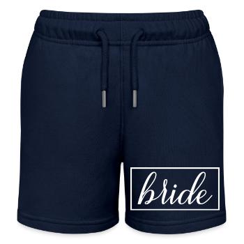 Braut Matching Paar Verlobung Hochzeit Flitterwochen - Kinder Organic Joggingshorts Mini Bolter von Stanley/Stella - Navy - Vorne