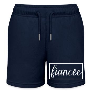 Verlobte passende Verlobung Hochzeit Flitterwochen - Kinder Organic Joggingshorts Mini Bolter von Stanley/Stella - Navy - Vorne