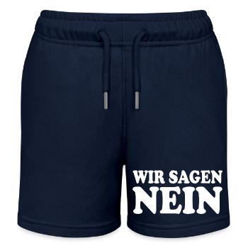 Wir sagen nein - Kinder Organic Joggingshorts Mini Bolter von Stanley/Stella - Navy - Vorne