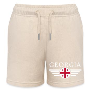 T-shirt Géorgie : Tradition, Hospitalité - Short de jogging enfant bio Stanley/Stella - écru doux - Devant