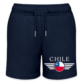Chile Style Design T-Shirt - Kids Organic Sweat Shorts by Stanley/Stella - navy - Front