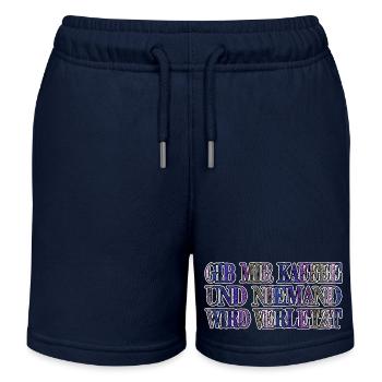weihnachten kaffeebecher trinken geburtstag - Kinder Organic Joggingshorts Mini Bolter von Stanley/Stella - Navy - Vorne