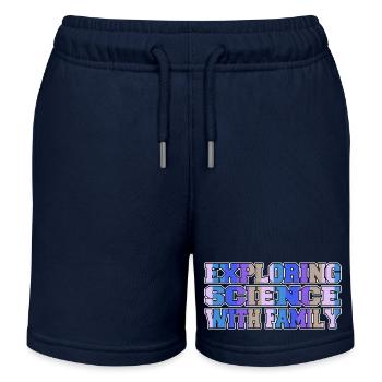 Conseils parentaux Science News Idée cadeau - Short de jogging enfant bio Stanley/Stella - bleu marine - Devant