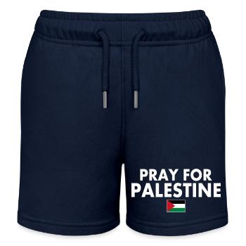 Pray for palestine - Kinder Organic Joggingshorts Mini Bolter von Stanley/Stella - Navy - Vorne