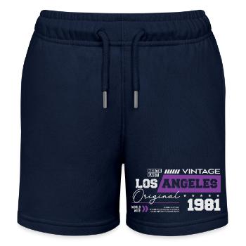 1981 Jahrgang geboren Legende 43 Geburtstag - Kinder Organic Joggingshorts Mini Bolter von Stanley/Stella - Navy - Vorne