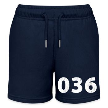 036 Almere Zeewolde - Short de jogging enfant bio Stanley/Stella - bleu marine - Devant