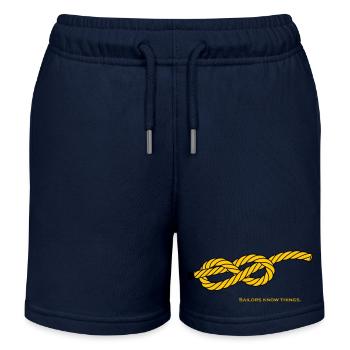 Eight Knots - Capitaine de navire à nœuds en ancre à voile - Short de jogging enfant bio Stanley/Stella - bleu marine - Devant