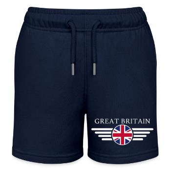 T-shirt de style Royaume-Uni - Short de jogging enfant bio Stanley/Stella - bleu marine - Devant