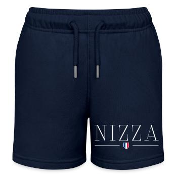 Nizza Riviera Flair T-Shirt - Kinder Organic Joggingshorts Mini Bolter von Stanley/Stella - Navy - Vorne