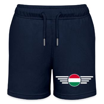 T-shirt design de style hongrois - Short de jogging enfant bio Stanley/Stella - bleu marine - Devant