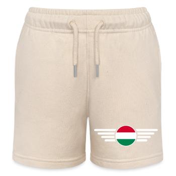 Hungary Style Design T-Shirt - Kids Organic Sweat Shorts by Stanley/Stella - soft Ecru - Front