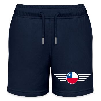 Chile Style Design T-Shirt - Kids Organic Sweat Shorts by Stanley/Stella - navy - Front