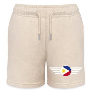 Philippinen Stil Design T-Shirt - Kinder Organic Joggingshorts Mini Bolter von Stanley/Stella - Natur - Vorne