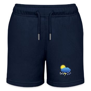 Calamité météorologique - Short de jogging enfant bio Stanley/Stella - bleu marine - Devant