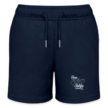 Hair Stylist Shirt Hairdresser Women's Shirt Elegant - Kids Organic Sweat Shorts by Stanley/Stella - navy - Front