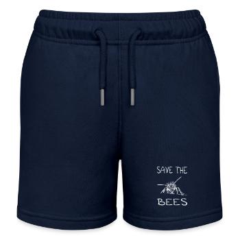Save the Bees - Kinder Organic Joggingshorts Mini Bolter von Stanley/Stella - Navy - Vorne