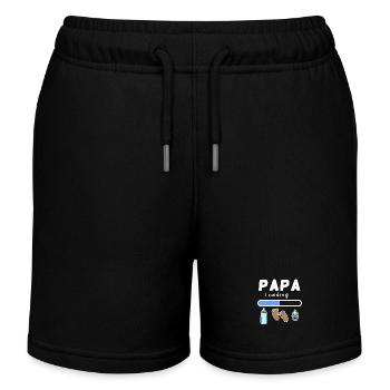 futur père - papa est chargé - Short de jogging enfant bio Stanley/Stella - bleu marine - Devant
