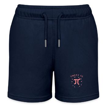 Pi math math valentine's day - Kids Organic Sweat Shorts by Stanley/Stella - navy - Front