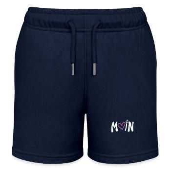 Moin Herz Anker Plattdeutsch - Kinder Organic Joggingshorts Mini Bolter von Stanley/Stella - Navy - Vorne