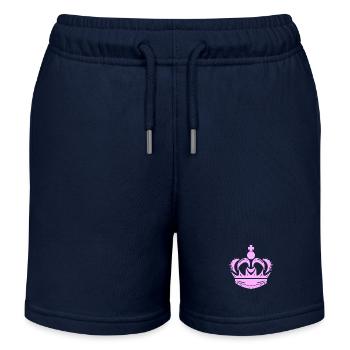 Krone Rosa - Kinder Organic Joggingshorts Mini Bolter von Stanley/Stella - Navy - Vorne