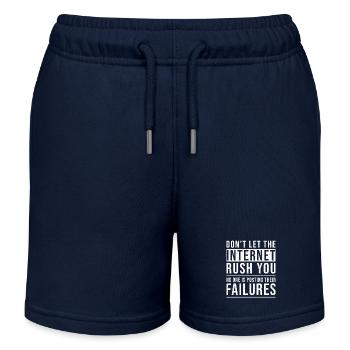 Inspiration citation Internet - Short de jogging enfant bio Stanley/Stella - bleu marine - Devant
