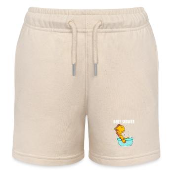 Baby Shower Giraffe Badewanne - Kinder Organic Joggingshorts Mini Bolter von Stanley/Stella - Natur - Vorne