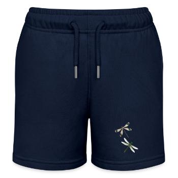 Libelle Insecte Yoga Meditation D’Été Pattern - Short de jogging enfant bio Stanley/Stella - bleu marine - Devant