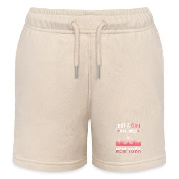 New York - Kids Organic Sweat Shorts by Stanley/Stella - soft Ecru - Front