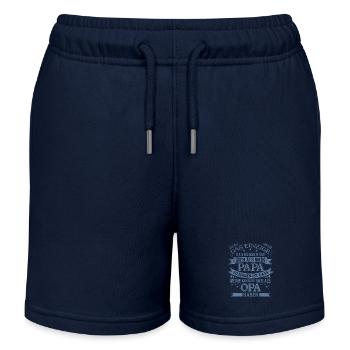 Tolles T-Shirt für Opa und Großvater mit Stolz - Kinder Organic Joggingshorts Mini Bolter von Stanley/Stella - Navy - Vorne