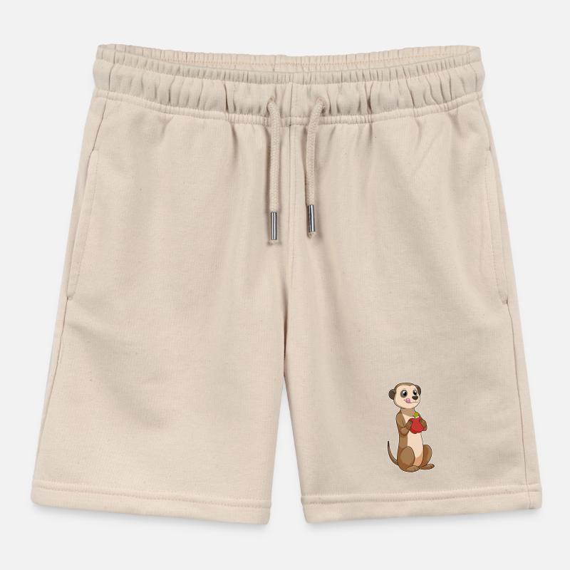 Erdmännchen mit Apfel Kinder Organic Joggingshorts Mini Bolter von Stanley/Stella
