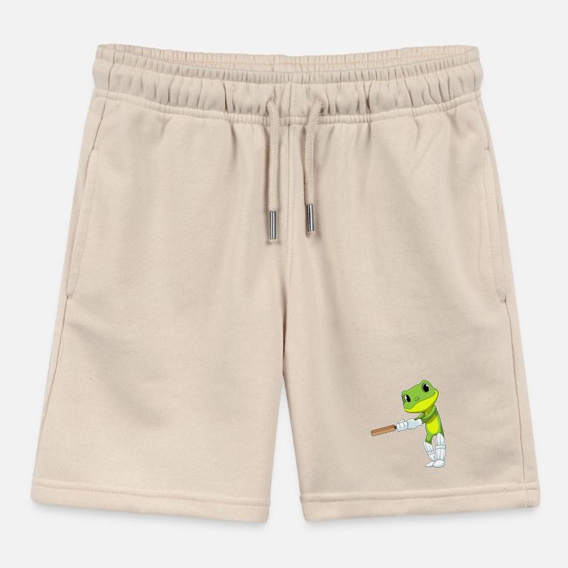 Frosch beim Cricket mit Cricketschläger Kinder Organic Joggingshorts Mini Bolter von Stanley/Stella