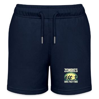 Zombie Hate Fast Food Runner Marathon Vêtements - Short de jogging enfant bio Stanley/Stella - bleu marine - Devant
