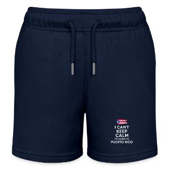 Puerto Rico Urlaub - Kinder Organic Joggingshorts Mini Bolter von Stanley/Stella - Navy - Vorne