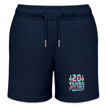 20e anniversaire ou anniversaire 20 ans d’existence - Short de jogging enfant bio Stanley/Stella - bleu marine - Devant