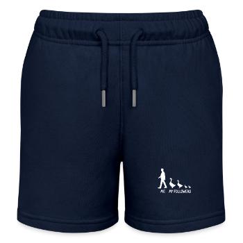 I My Followers Geese Lover Goose Breeder - Kids Organic Sweat Shorts by Stanley/Stella - navy - Front