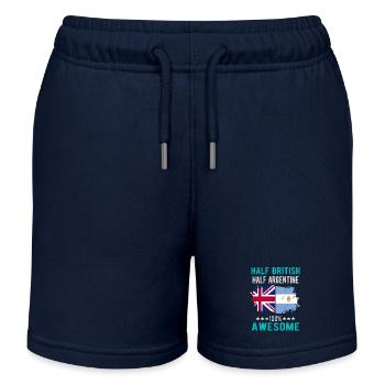Half British Half Argentine - Kids Organic Sweat Shorts by Stanley/Stella - navy - Front