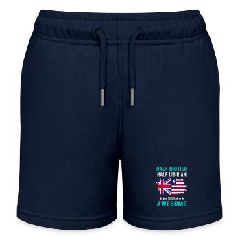 Half British Half Libyan - Kids Organic Sweat Shorts by Stanley/Stella - navy - Front