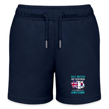 Halb Brite Halb Süd Koreaner - Kinder Organic Joggingshorts Mini Bolter von Stanley/Stella - Navy - Vorne