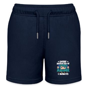 Leicht Ablenkbar Durch Anime | Anime-liebhaber | - Kinder Organic Joggingshorts Mini Bolter von Stanley/Stella - Navy - Vorne